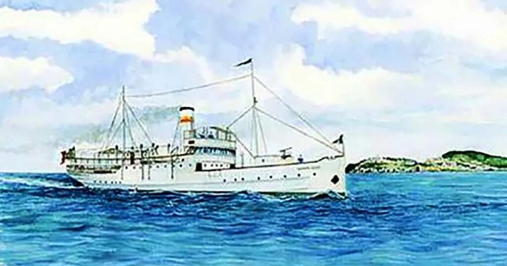 disegno del piroscafo santa lucia